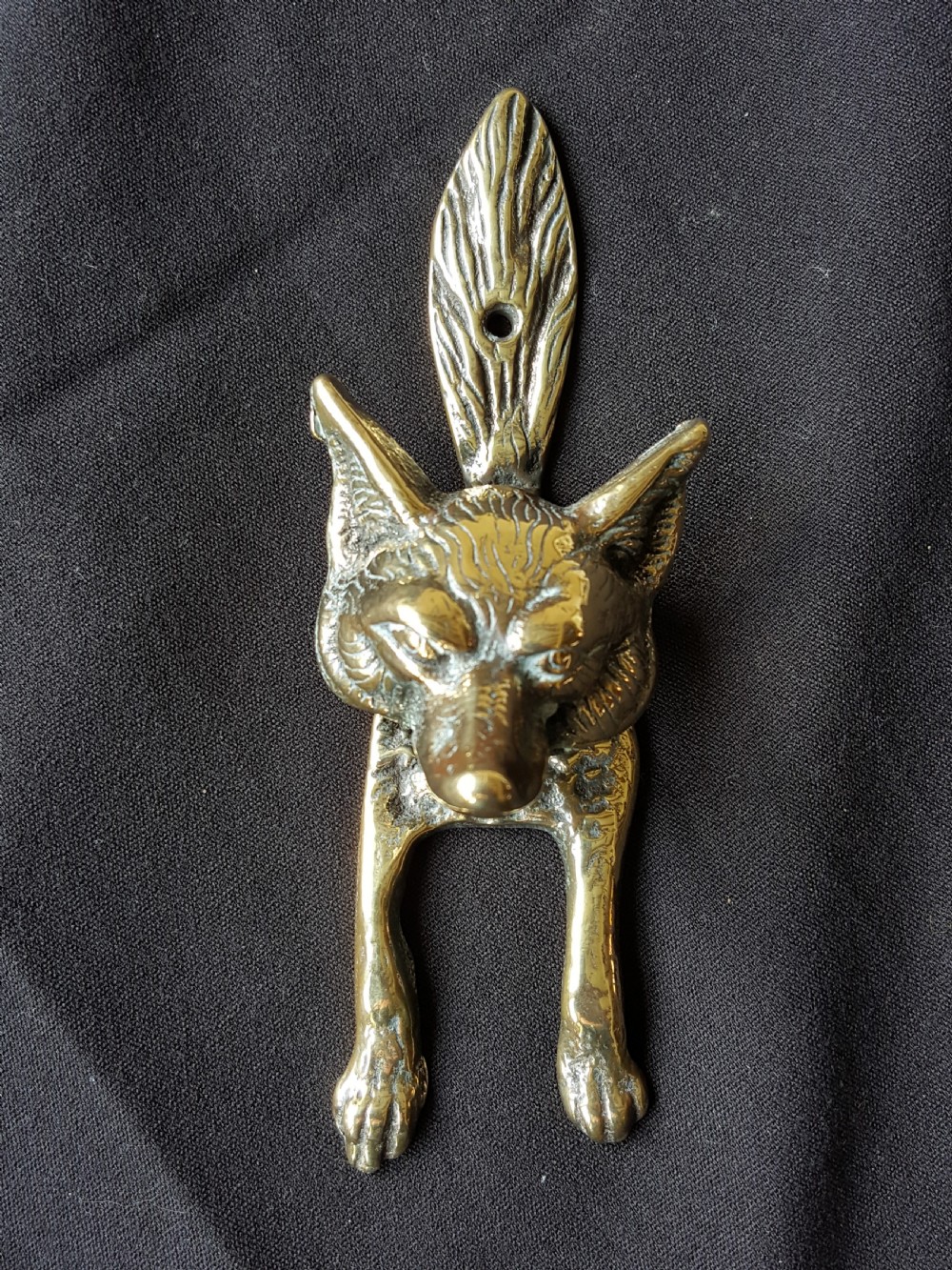 brass victorian fox door knocker