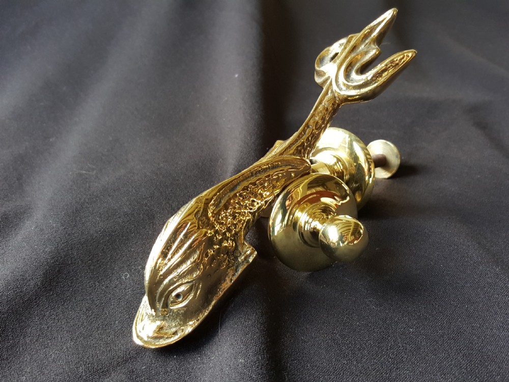 brass victorian maltese dolphin door knocker