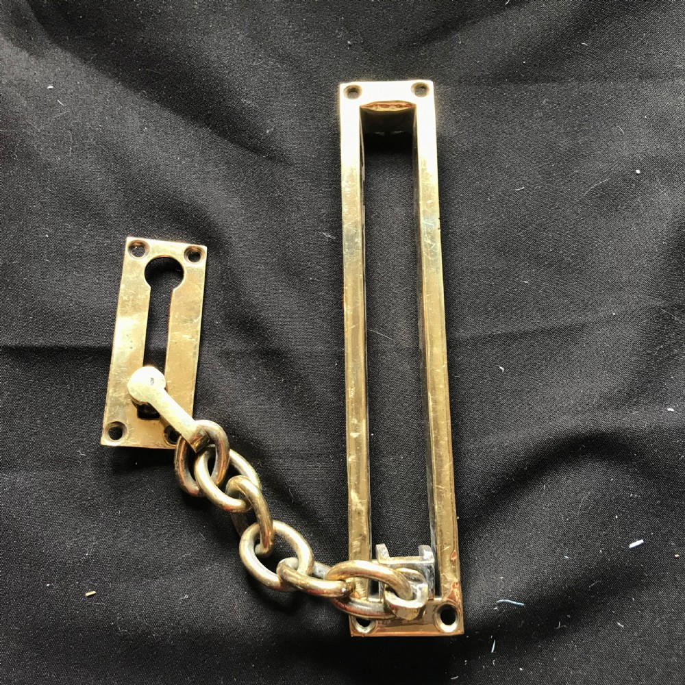 victorian brass unusual night door chain