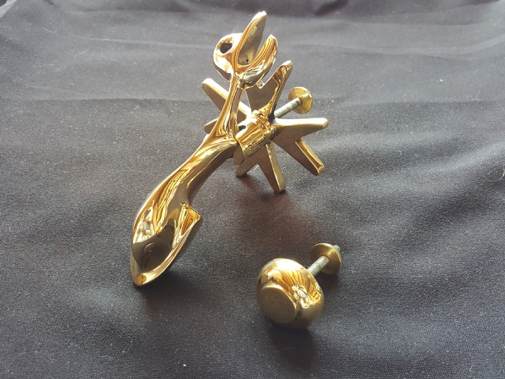 victorian brass maltese dolphin door knocker