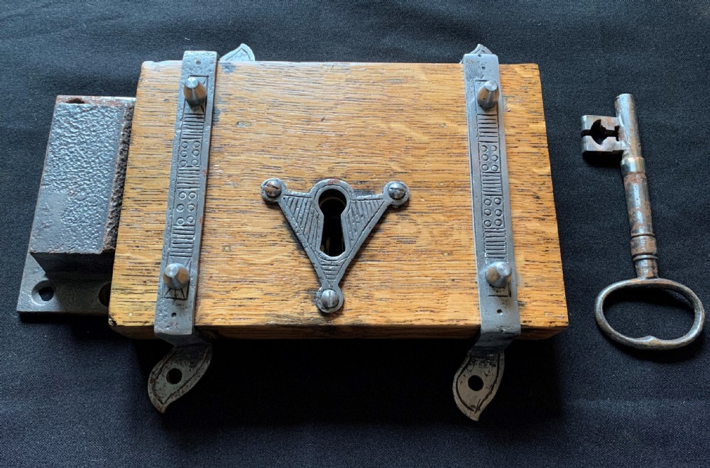 sa115 steel wooden victorian lock key keep